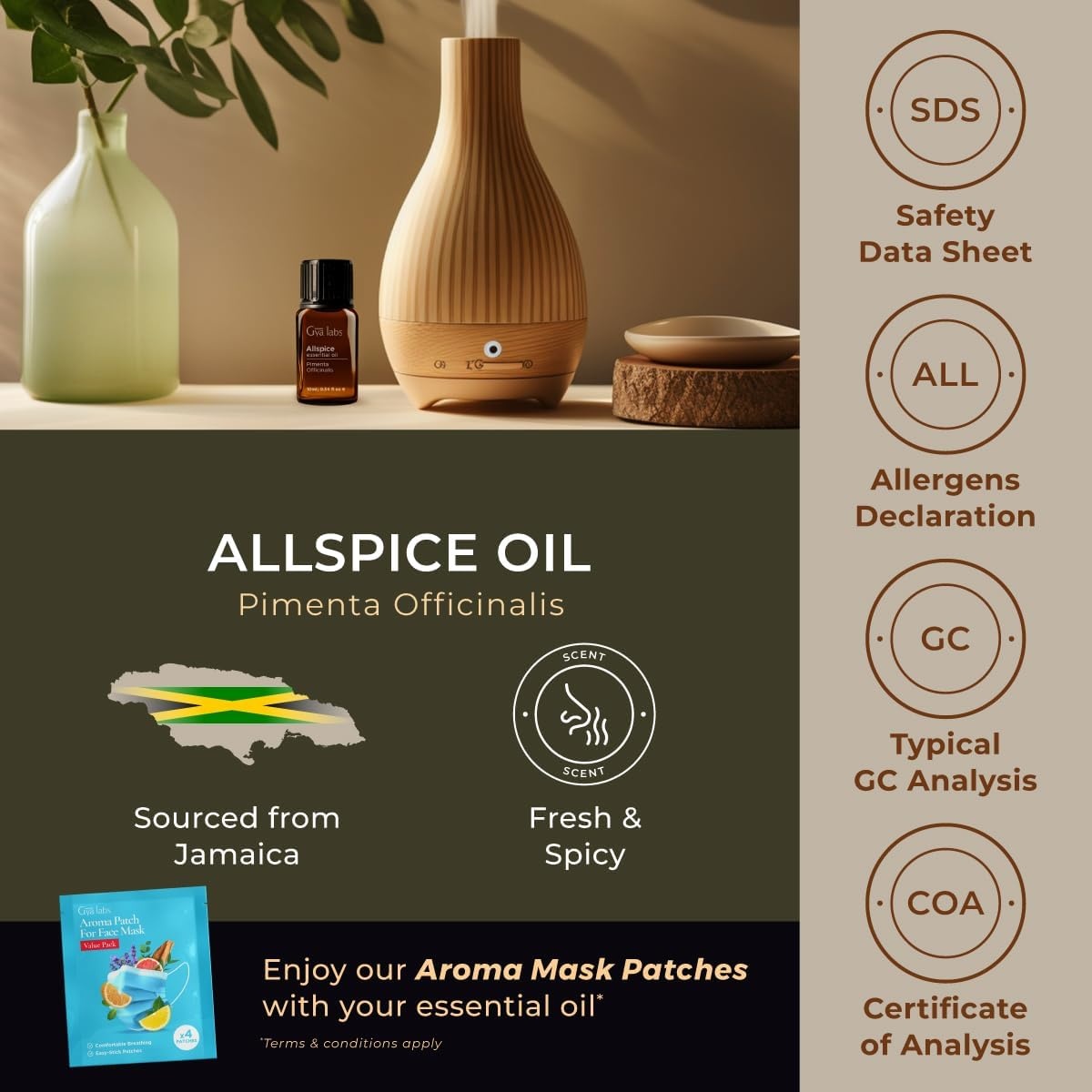 image:image100 Pure Lemon Essential Oil for Skin amp Diffuser 034 Fl OzAll Spice