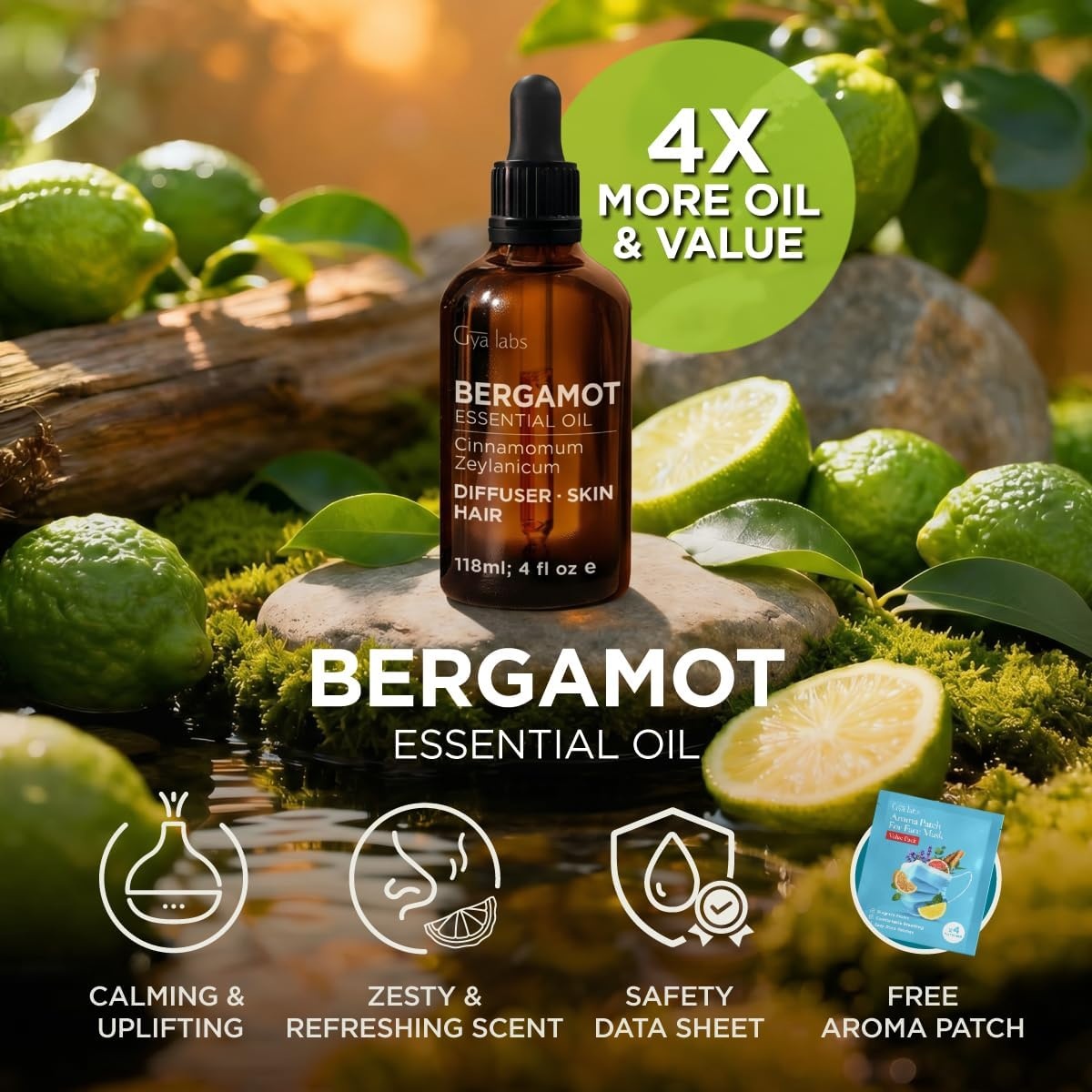 image:image100 Pure Lemon Essential Oil for Skin amp Diffuser 034 Fl OzBergamot