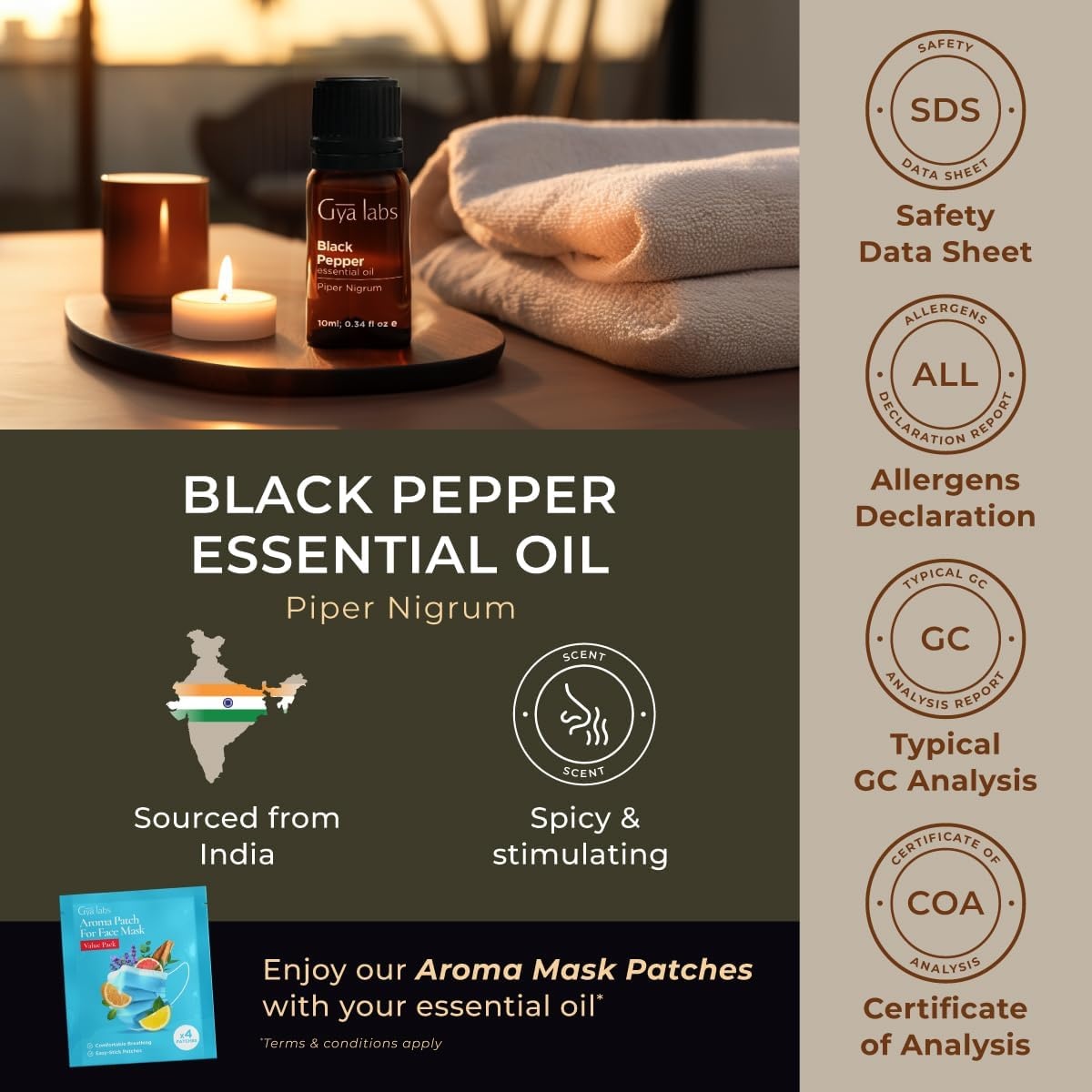 image:image100 Pure Lemon Essential Oil for Skin amp Diffuser 034 Fl OzBlack Pepper