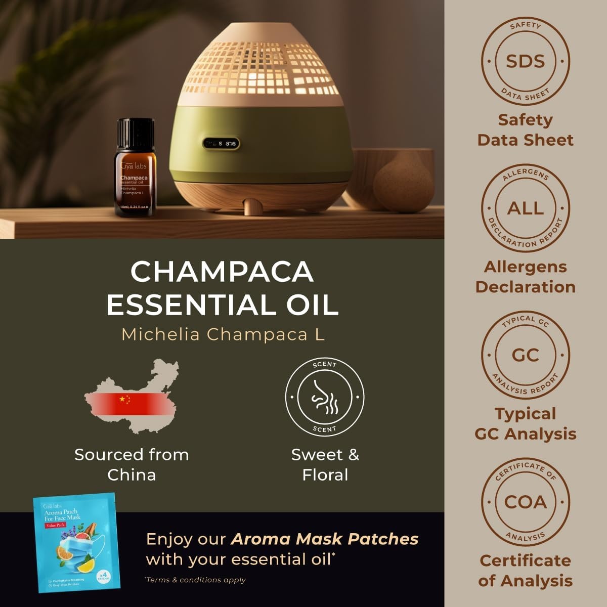 image:image100 Pure Lemon Essential Oil for Skin amp Diffuser 034 Fl OzChampaca