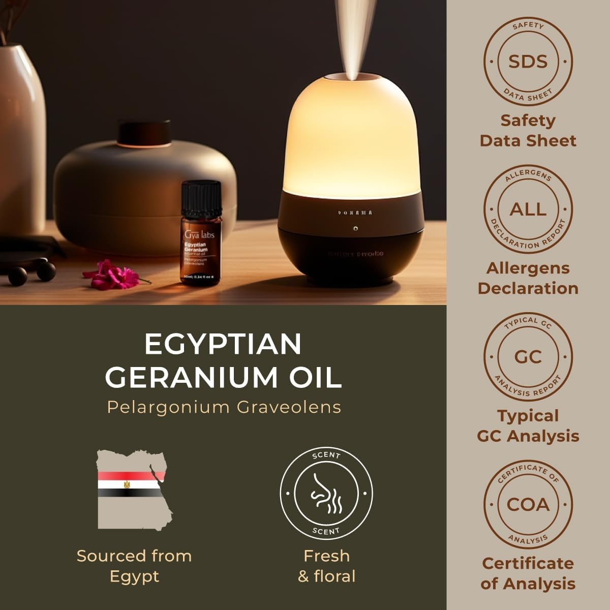 image:image100 Pure Lemon Essential Oil for Skin amp Diffuser 034 Fl OzEgyptian Geranium