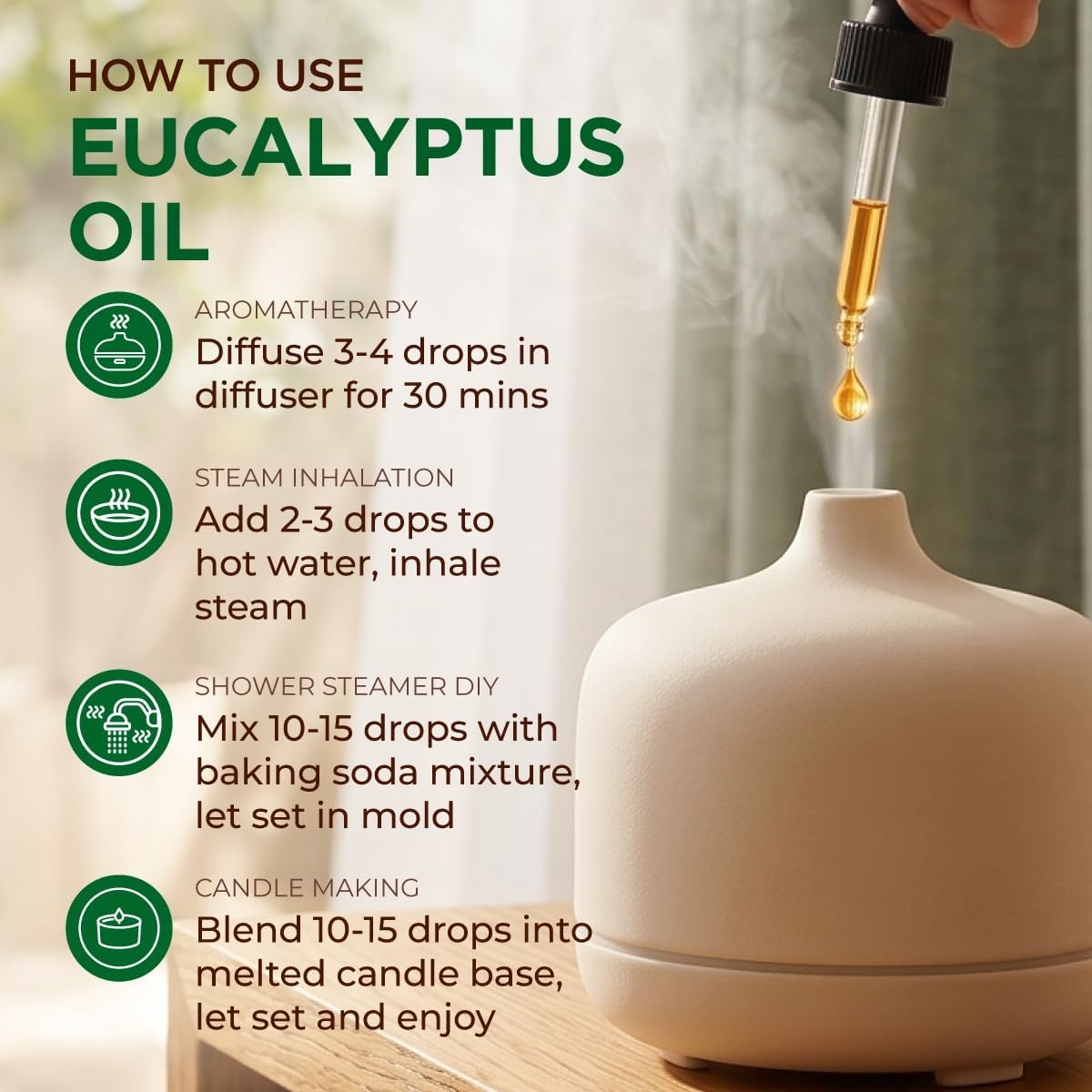 image:image100 Pure Lemon Essential Oil for Skin amp Diffuser 034 Fl OzEucalyptus