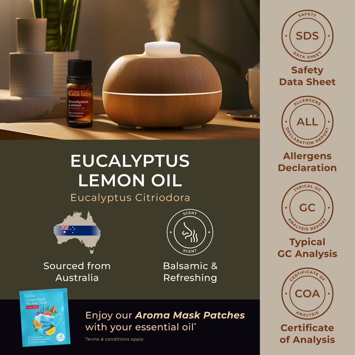 image:image100 Pure Lemon Essential Oil for Skin amp Diffuser 034 Fl OzEucalyptus Lemon