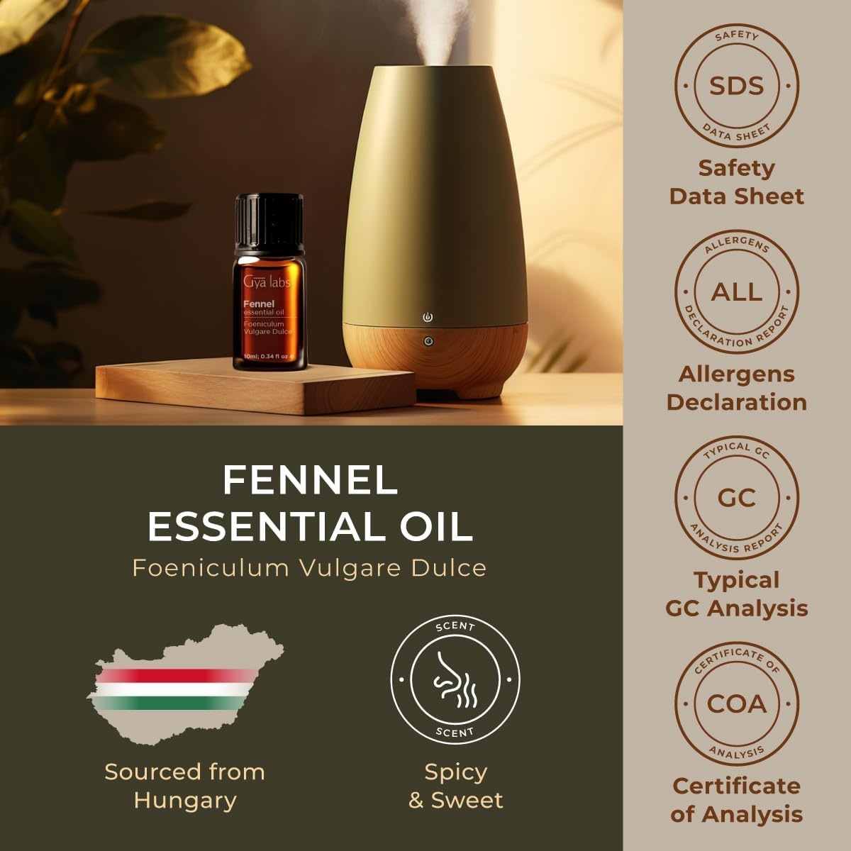 image:image100 Pure Lemon Essential Oil for Skin amp Diffuser 034 Fl OzFennel
