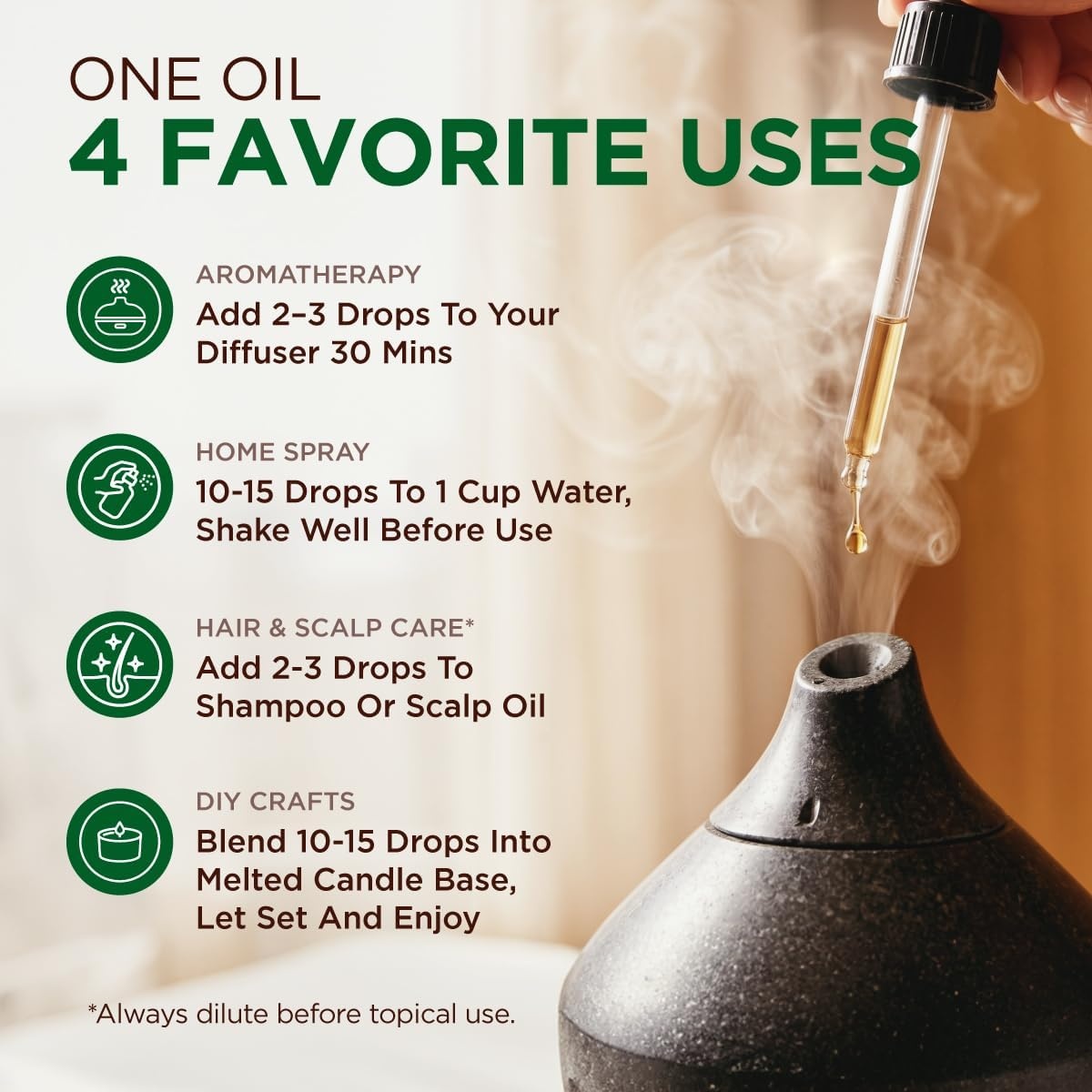 image:image100 Pure Lemon Essential Oil for Skin amp Diffuser 034 Fl OzPeppermint