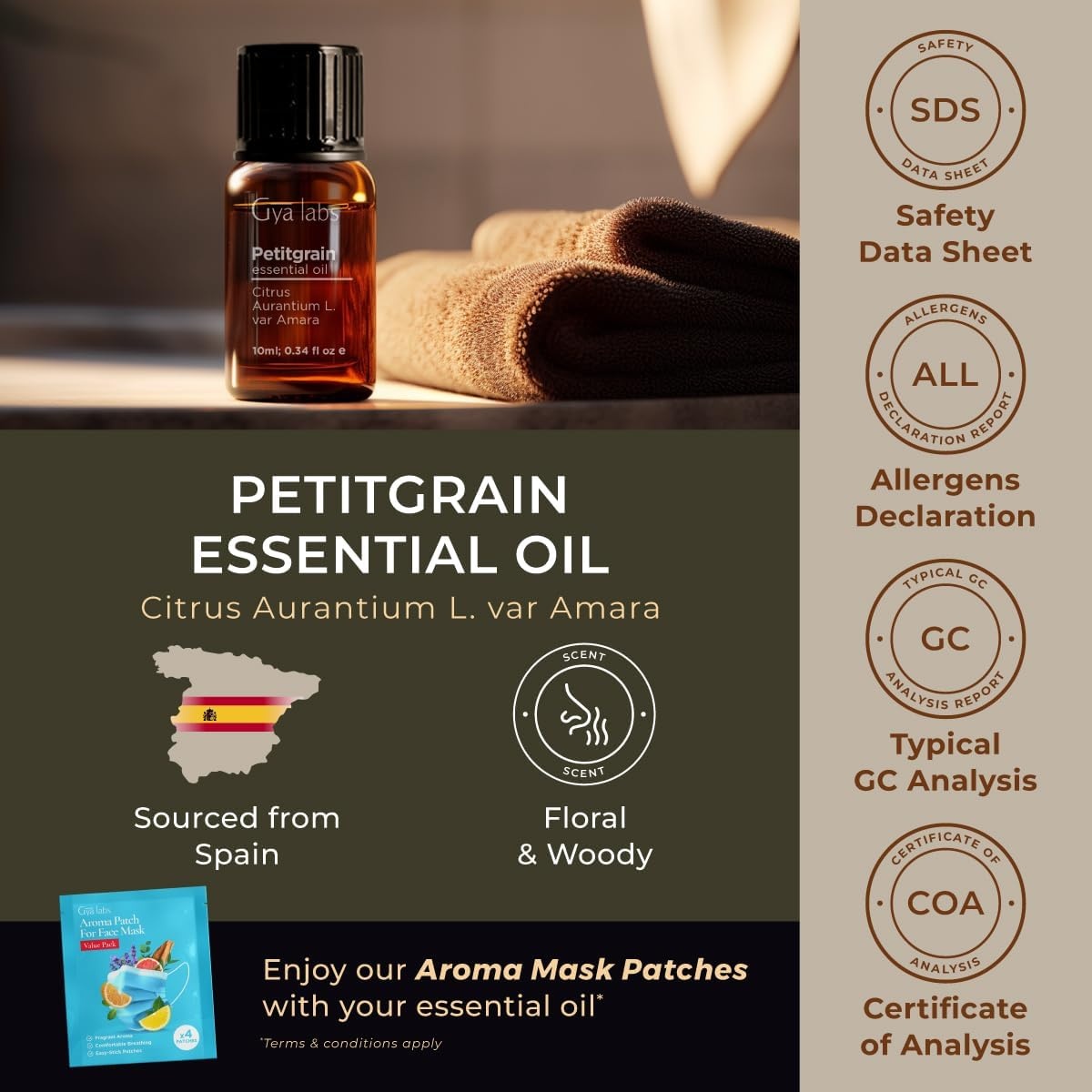 image:image100 Pure Lemon Essential Oil for Skin amp Diffuser 034 Fl OzPetitgrain