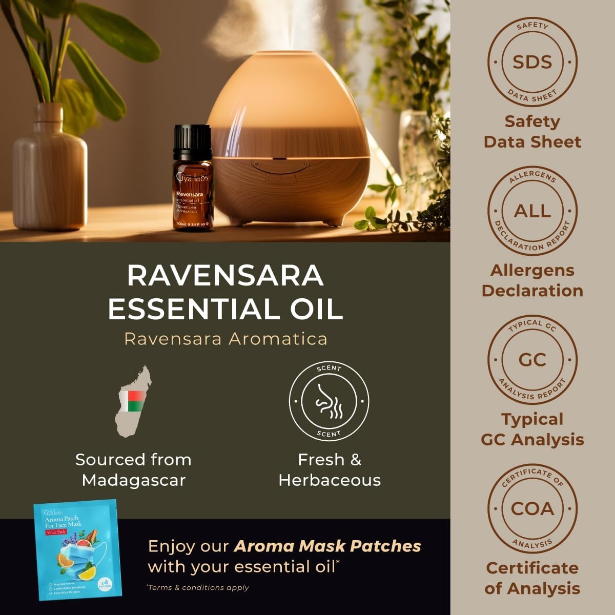 image:image100 Pure Lemon Essential Oil for Skin amp Diffuser 034 Fl OzRavensara
