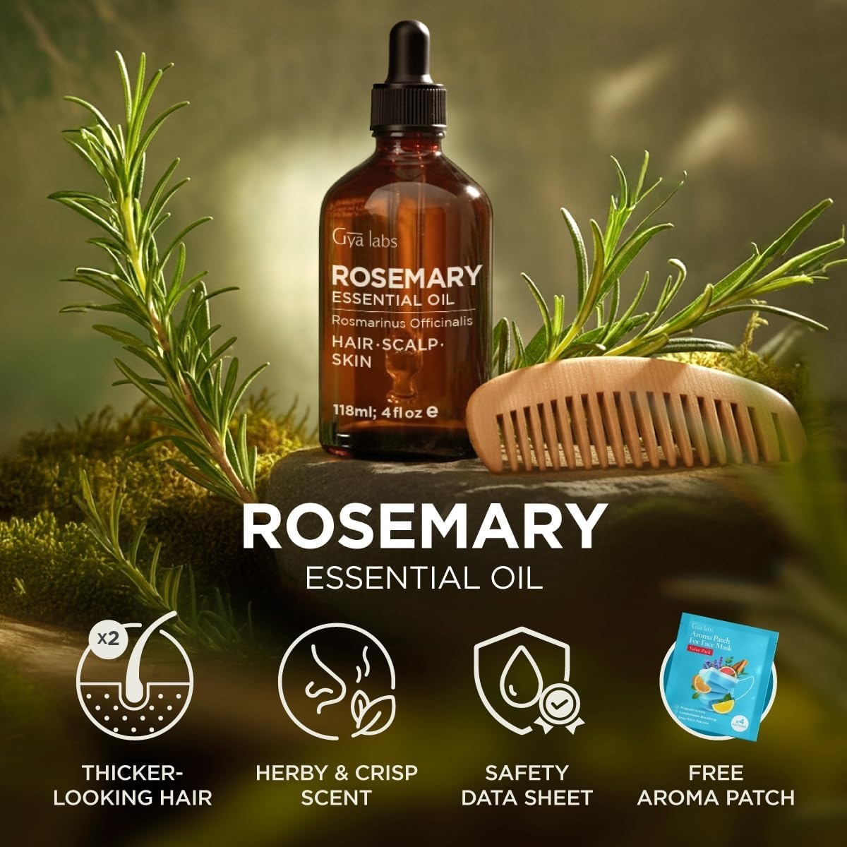 image:image100 Pure Lemon Essential Oil for Skin amp Diffuser 034 Fl OzRosemary
