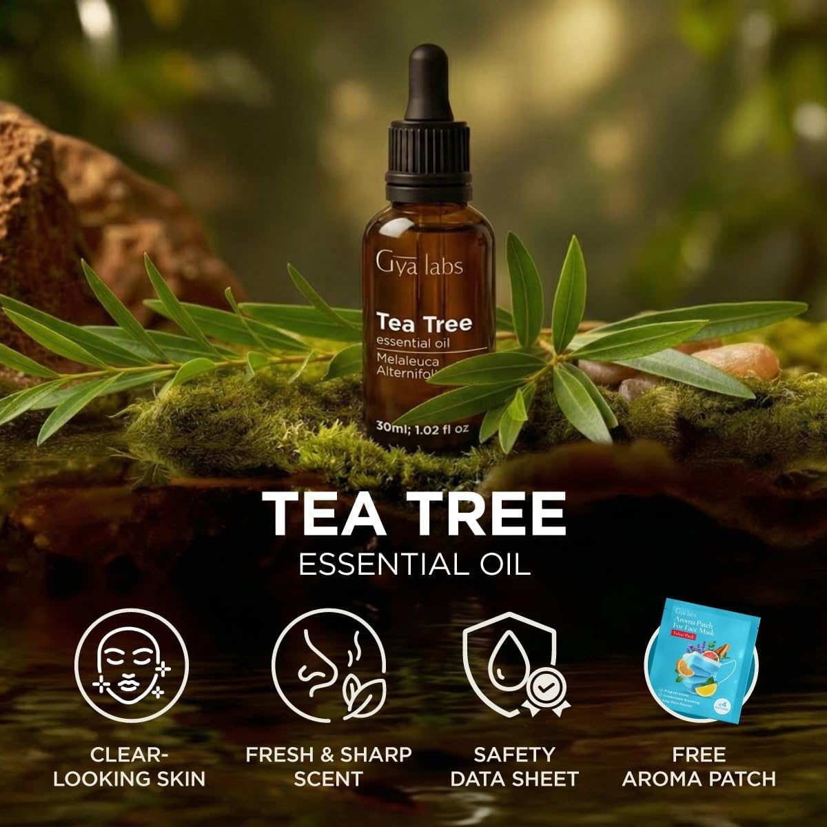 image:image100 Pure Lemon Essential Oil for Skin amp Diffuser 034 Fl OzTea Tree