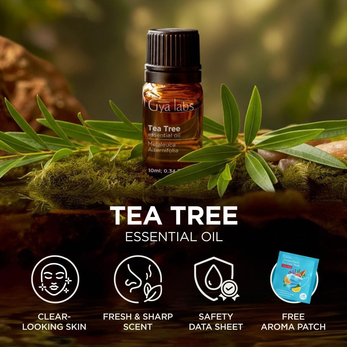 image:image100 Pure Lemon Essential Oil for Skin amp Diffuser 034 Fl OzTea Tree Supreme