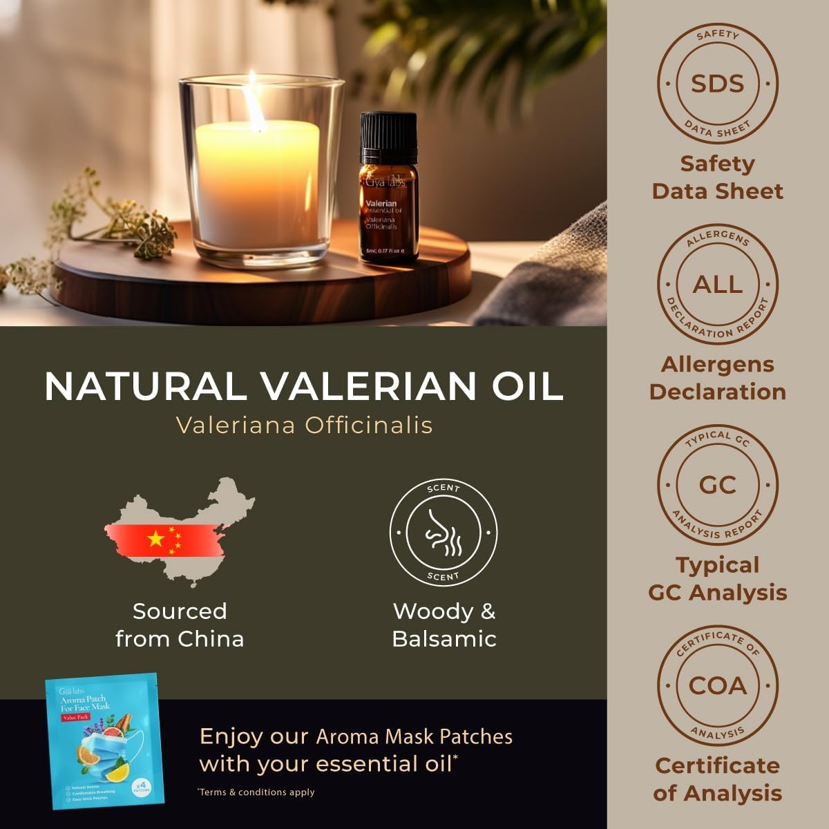 image:image100 Pure Lemon Essential Oil for Skin amp Diffuser 034 Fl OzValerian