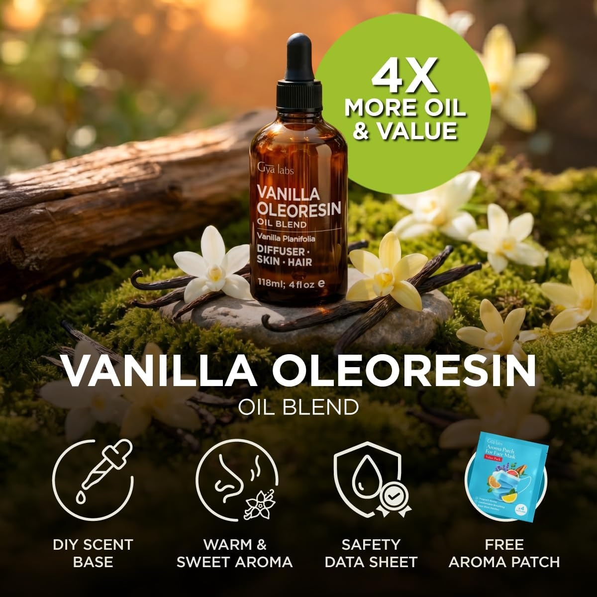 image:image100 Pure Lemon Essential Oil for Skin amp Diffuser 034 Fl OzVanilla Oleoresin