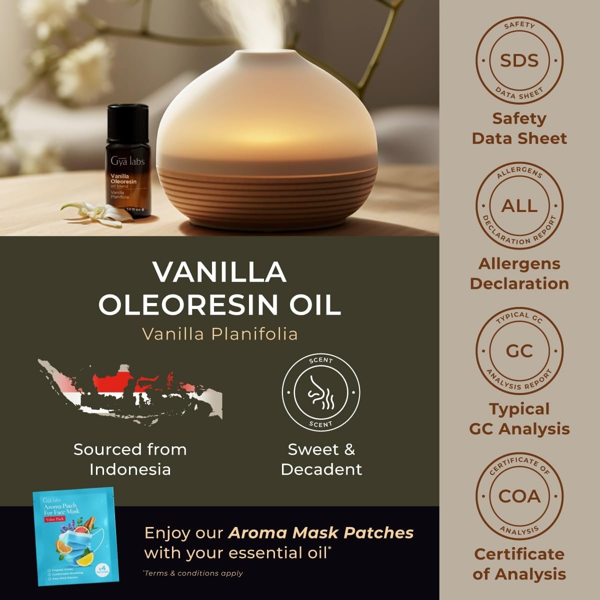 image:image100 Pure Lemon Essential Oil for Skin amp Diffuser 034 Fl OzVanilla Oleoresin