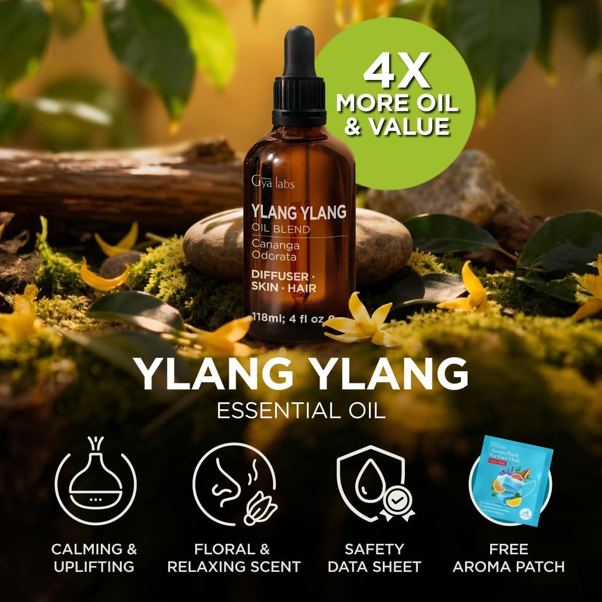 image:image100 Pure Lemon Essential Oil for Skin amp Diffuser 034 Fl OzYlang Ylang