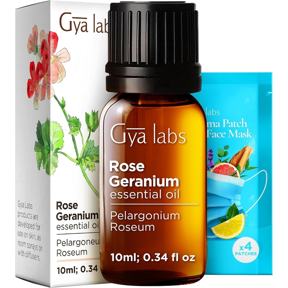 image:image100 Pure Lemon Essential Oil for Skin amp Diffuser 034 Fl OzRose Geranium