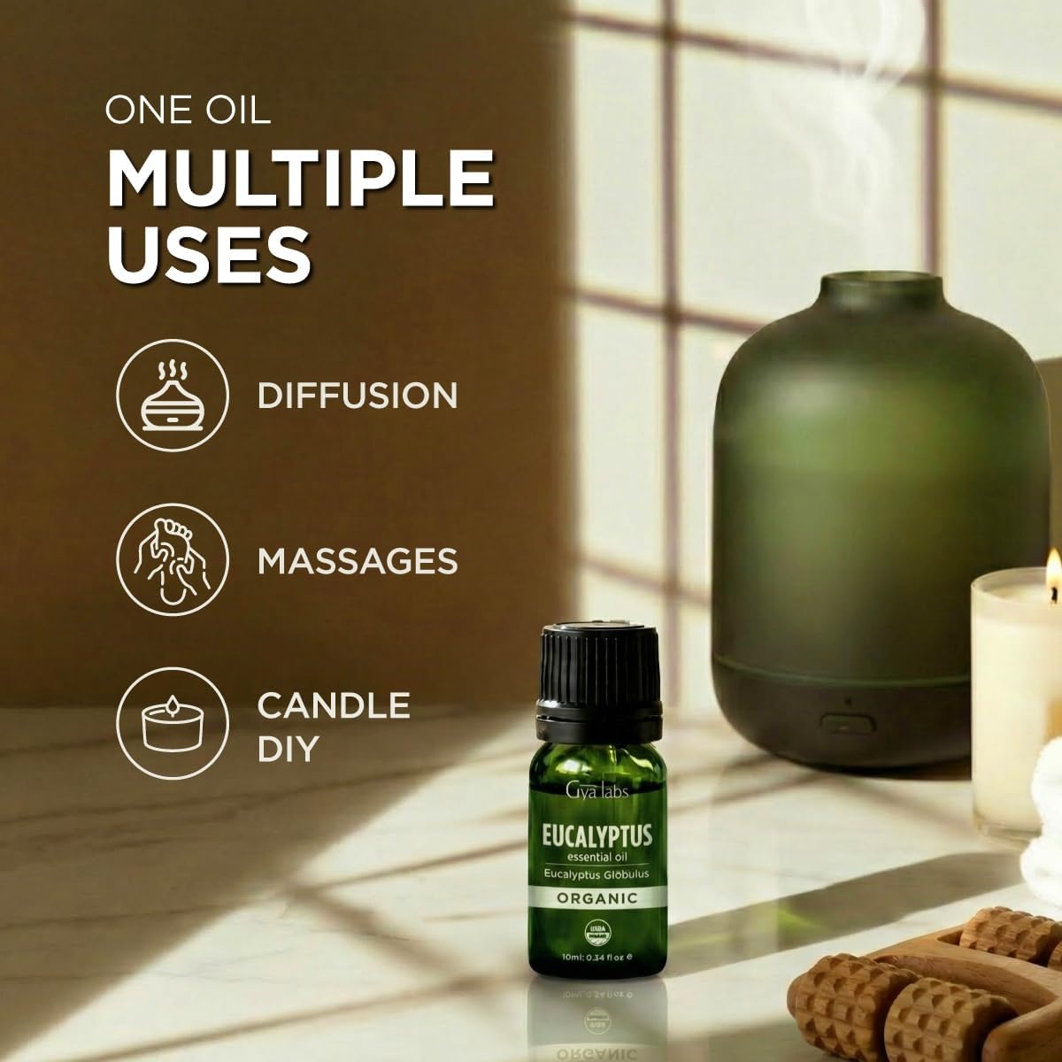 image:imagePure Organic Lavender Essential Oil 034 Fl Oz for Skin and HairEucalyptus