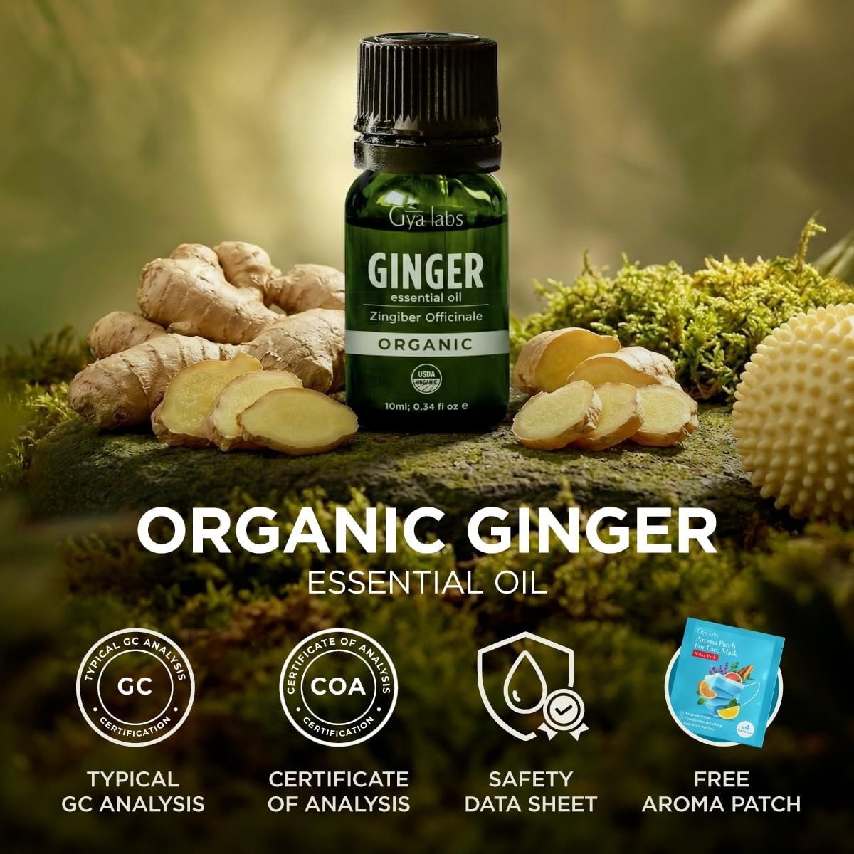 image:imagePure Organic Lavender Essential Oil 034 Fl Oz for Skin and HairGinger