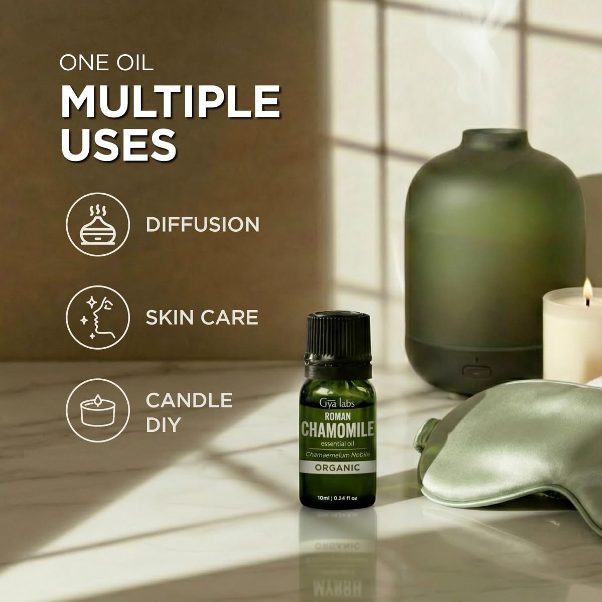 image:imagePure Organic Lavender Essential Oil 034 Fl Oz for Skin and HairRoman Chamomile