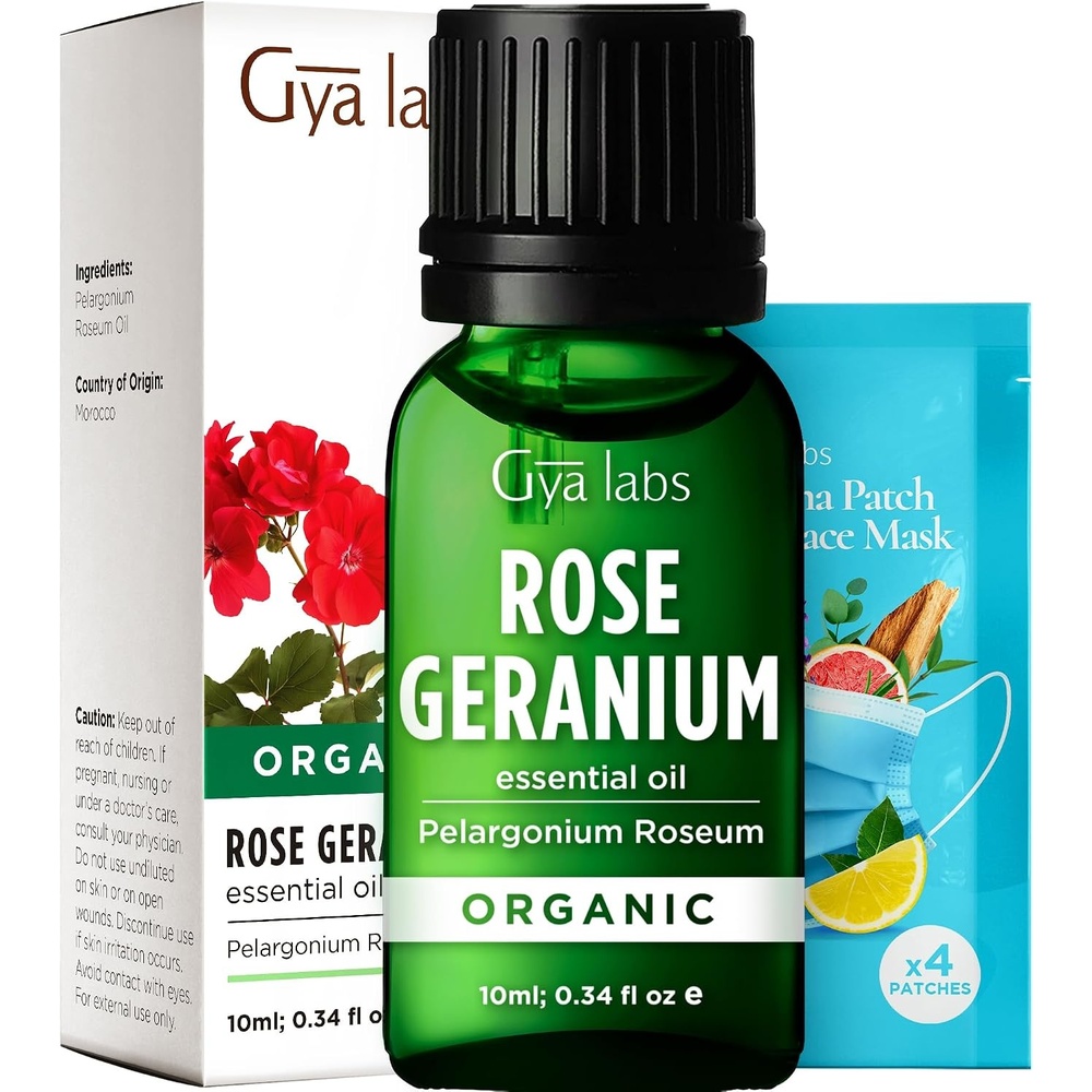 image:imagePure Organic Lavender Essential Oil 034 Fl Oz for Skin and HairRose Geranium