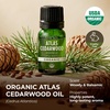 Pure Organic Lavender Essential Oil 0.34 Fl Oz – for Skin and Hair(Organic Cedarwood)