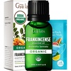 Pure Organic Lavender Essential Oil 0.34 Fl Oz – for Skin and Hair(Frankincense)