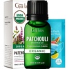 Pure Organic Lavender Essential Oil 0.34 Fl Oz – for Skin and Hair(Patchouli)