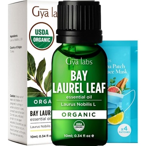 Pure Organic Lavender Essential Oil 0.34 Fl Oz – for Skin and Hair(Bay Leaf)