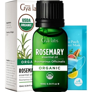 Pure Organic Lavender Essential Oil 0.34 Fl Oz – for Skin and Hair(Rosemary)