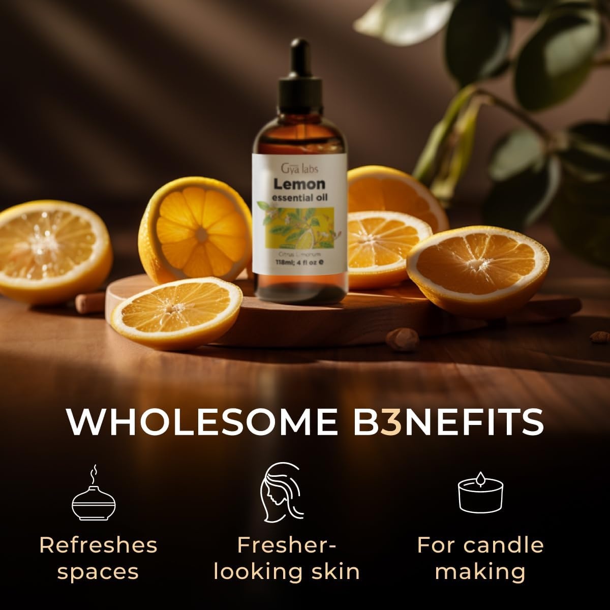 image:imageLemon Essential Oil for Diffuser amp Peppermint Essential Oil for Diffuser Set Aromatherapy Grade Essential Oils Set 2x4 fl oz Gya Labs