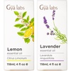 Lemon Essential Oil for Diffuser & Lavender Essential Oil for Diffuser Set – Aromatherapy Grade Essential Oils Set – 2×4 fl oz – Gya Labs