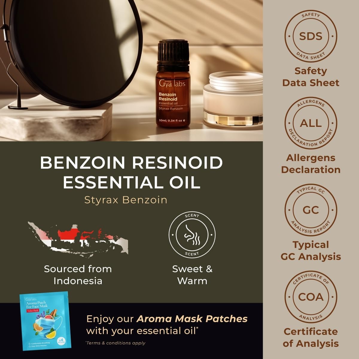 image:image100 Pure Agarwood Essential Oil for Skin amp Diffuser 034 Fl OzBenzoin Resinoid