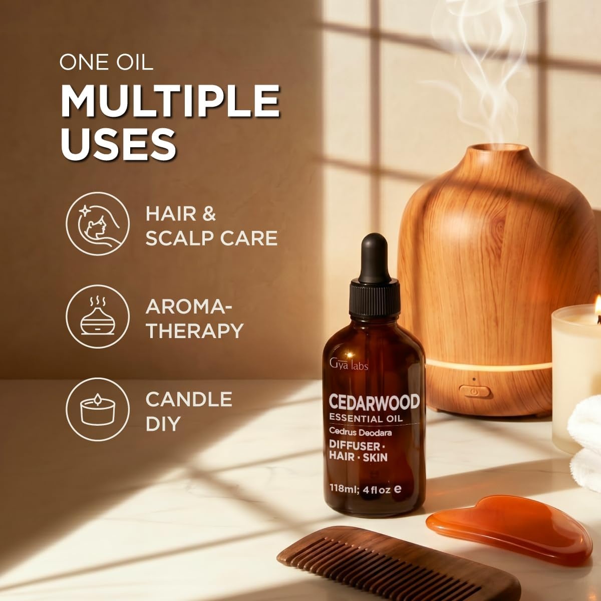 image:image100 Pure Agarwood Essential Oil for Skin amp Diffuser 034 Fl OzCedarwood