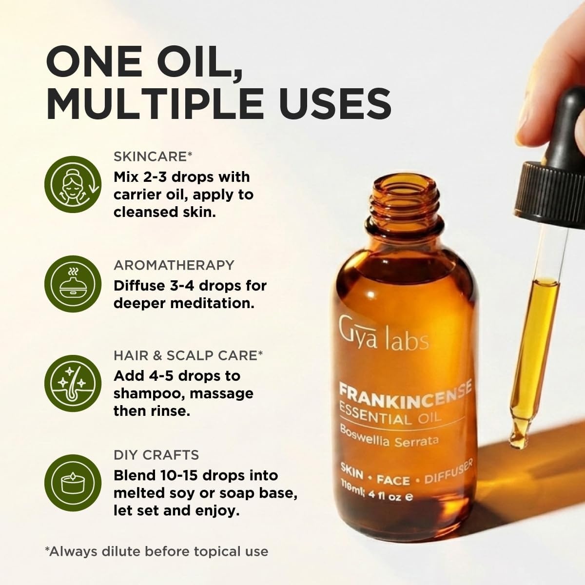 image:image100 Pure Agarwood Essential Oil for Skin amp Diffuser 034 Fl OzFrankincense