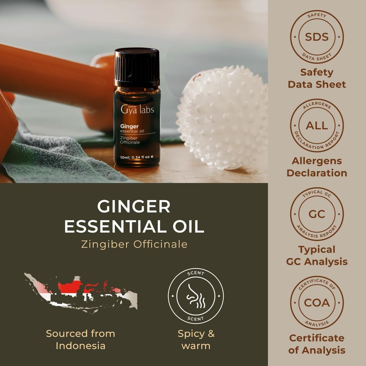 image:image100 Pure Agarwood Essential Oil for Skin amp Diffuser 034 Fl OzGinger