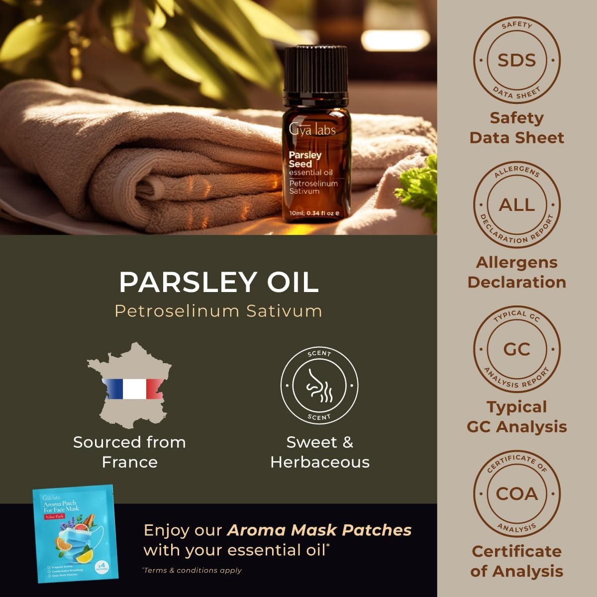 image:image100 Pure Agarwood Essential Oil for Skin amp Diffuser 034 Fl OzParsley