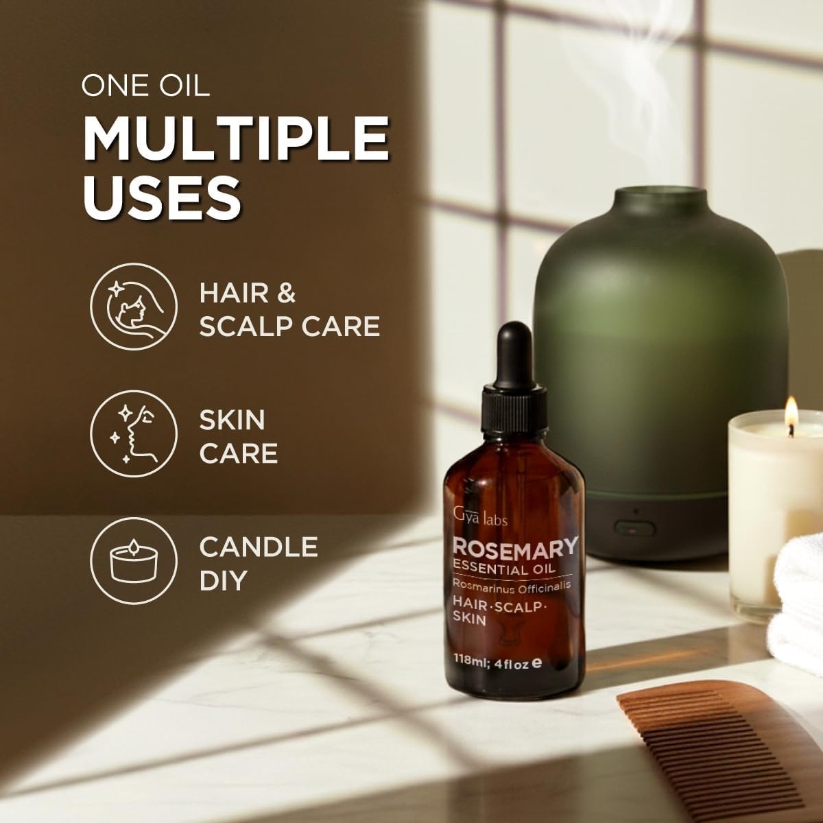 image:image100 Pure Agarwood Essential Oil for Skin amp Diffuser 034 Fl OzRosemary