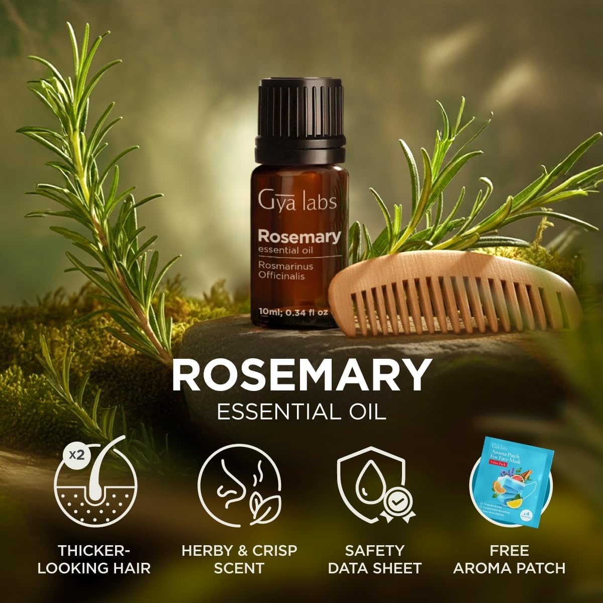 image:image100 Pure Agarwood Essential Oil for Skin amp Diffuser 034 Fl OzRosemary