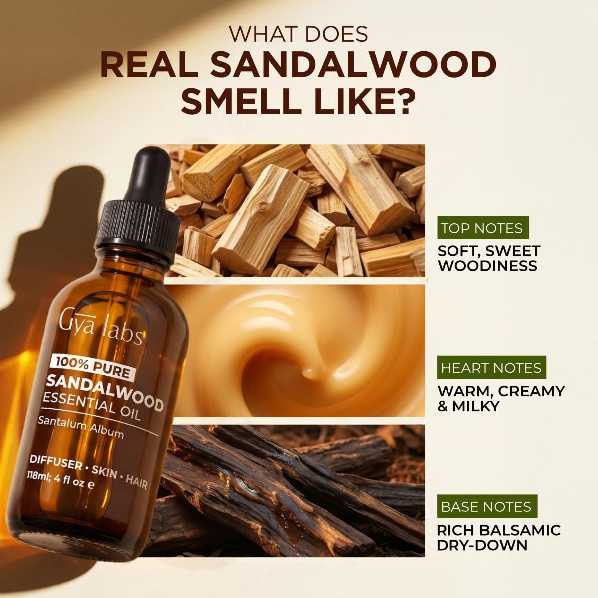 image:image100 Pure Agarwood Essential Oil for Skin amp Diffuser 034 Fl OzSandalwood