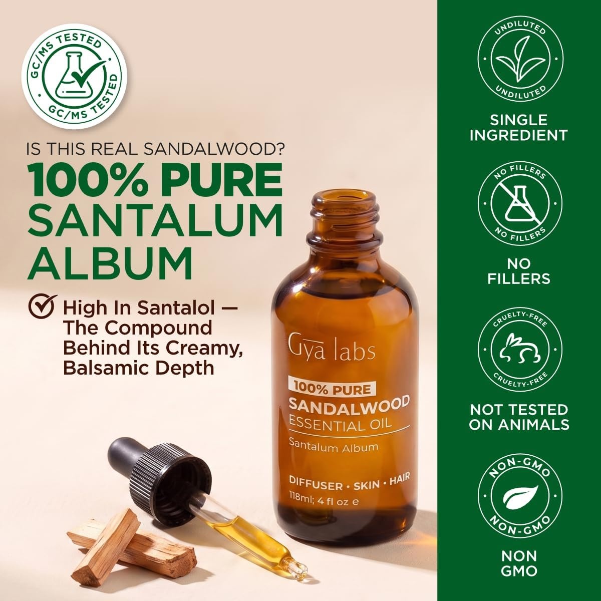 image:image100 Pure Agarwood Essential Oil for Skin amp Diffuser 034 Fl OzSandalwood