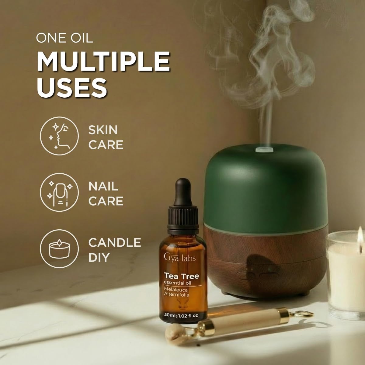 image:image100 Pure Agarwood Essential Oil for Skin amp Diffuser 034 Fl OzTea Tree