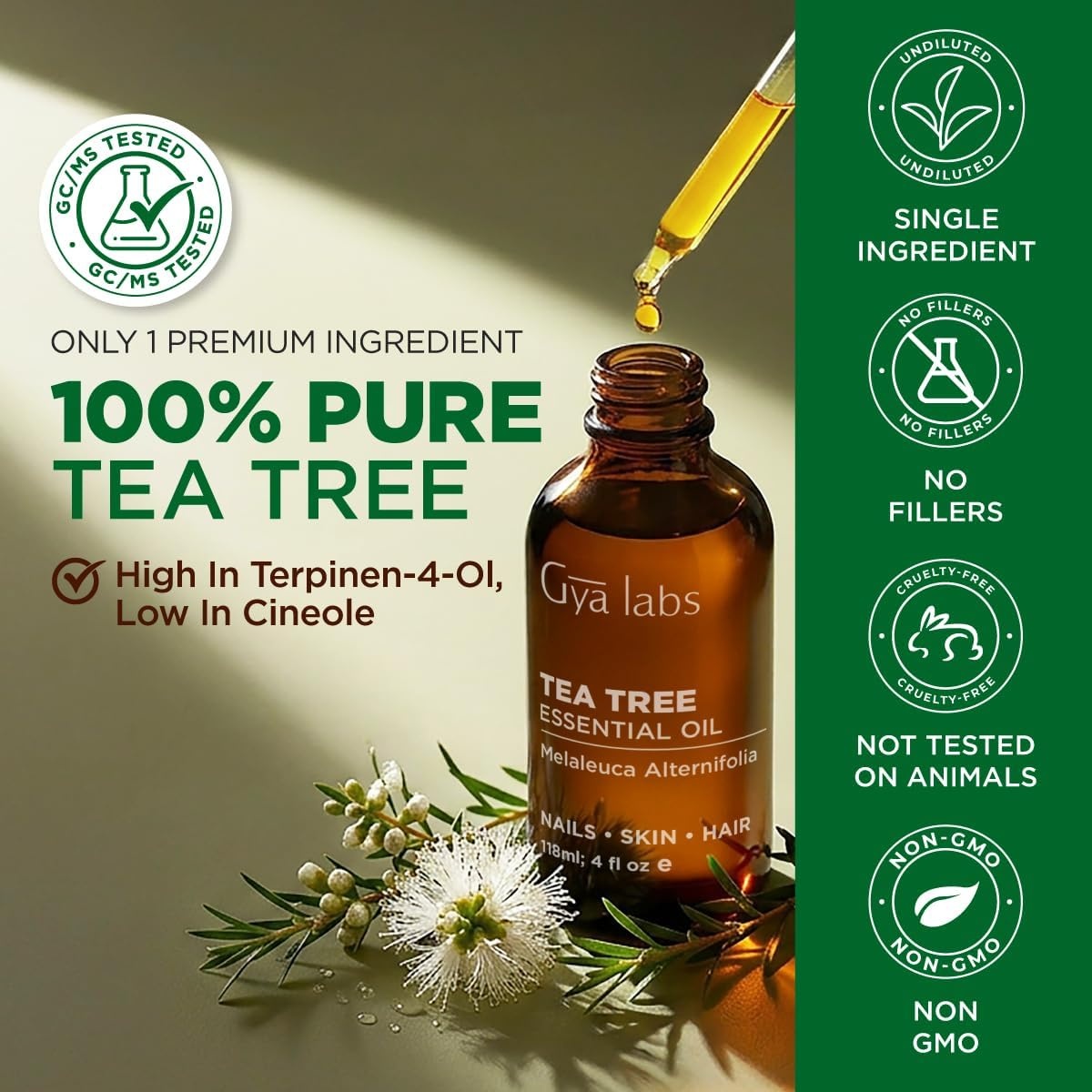 image:image100 Pure Agarwood Essential Oil for Skin amp Diffuser 034 Fl OzTea Tree