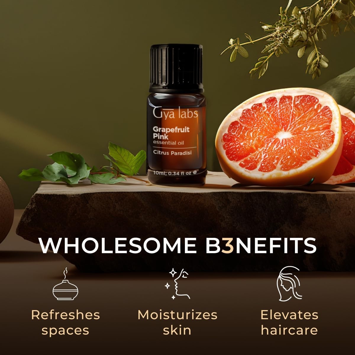 image:imageGrapefruit Essential Oil for Diffuser amp Egyptian Geranium Essential Oil for Diffuser Set Aromatherapy Grade Essential Oils Set 2x034 fl oz Gya Labs