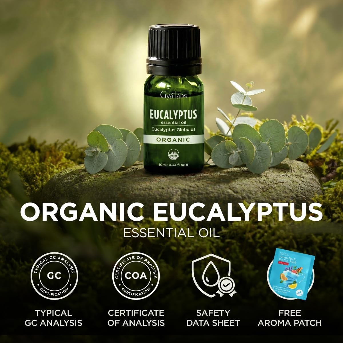 image:imageOrganic Bay Laurel Leaf Essential Oil 034 Fl Oz for Skin and HairEucalyptus