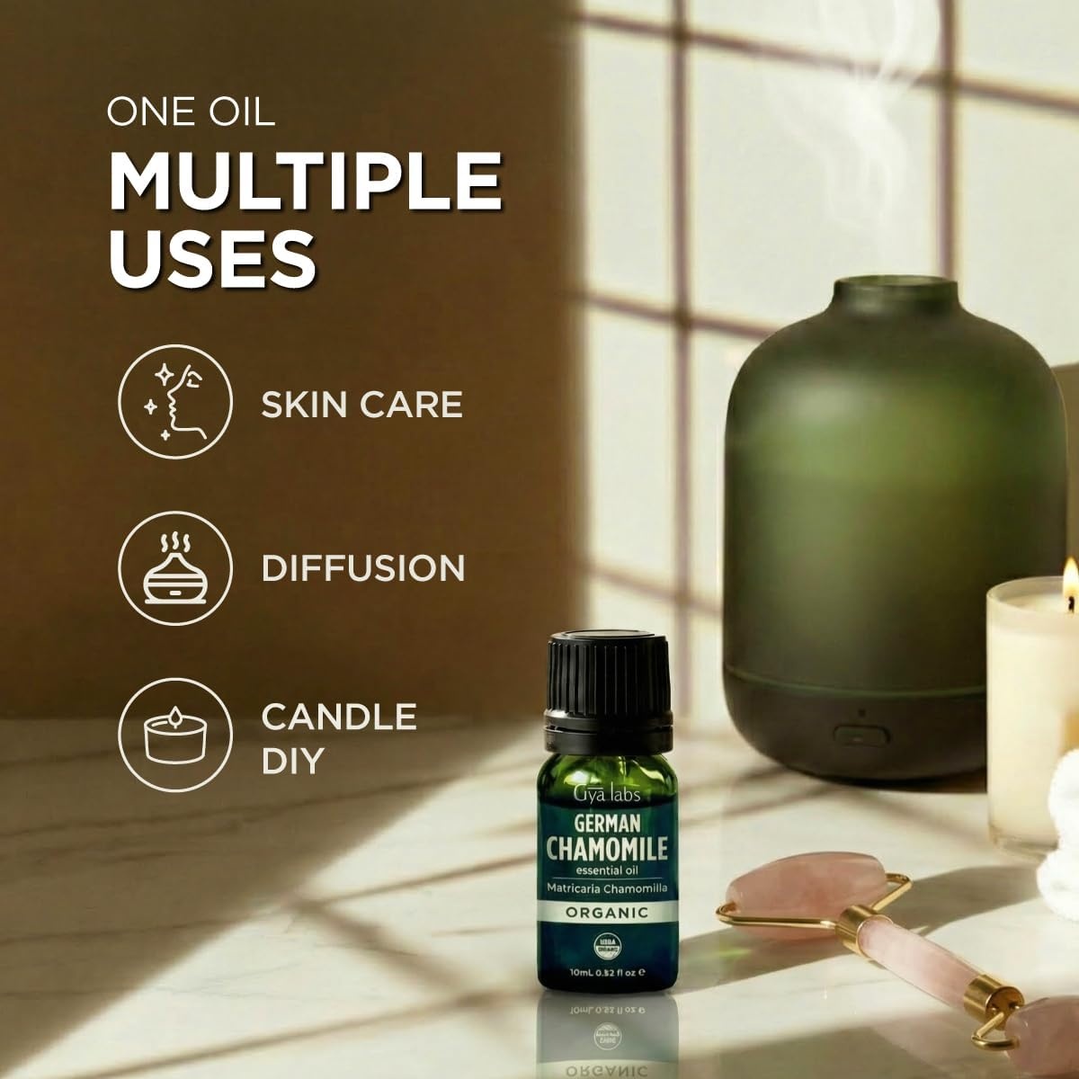 image:imageOrganic Bay Laurel Leaf Essential Oil 034 Fl Oz for Skin and HairGerman Chamomile