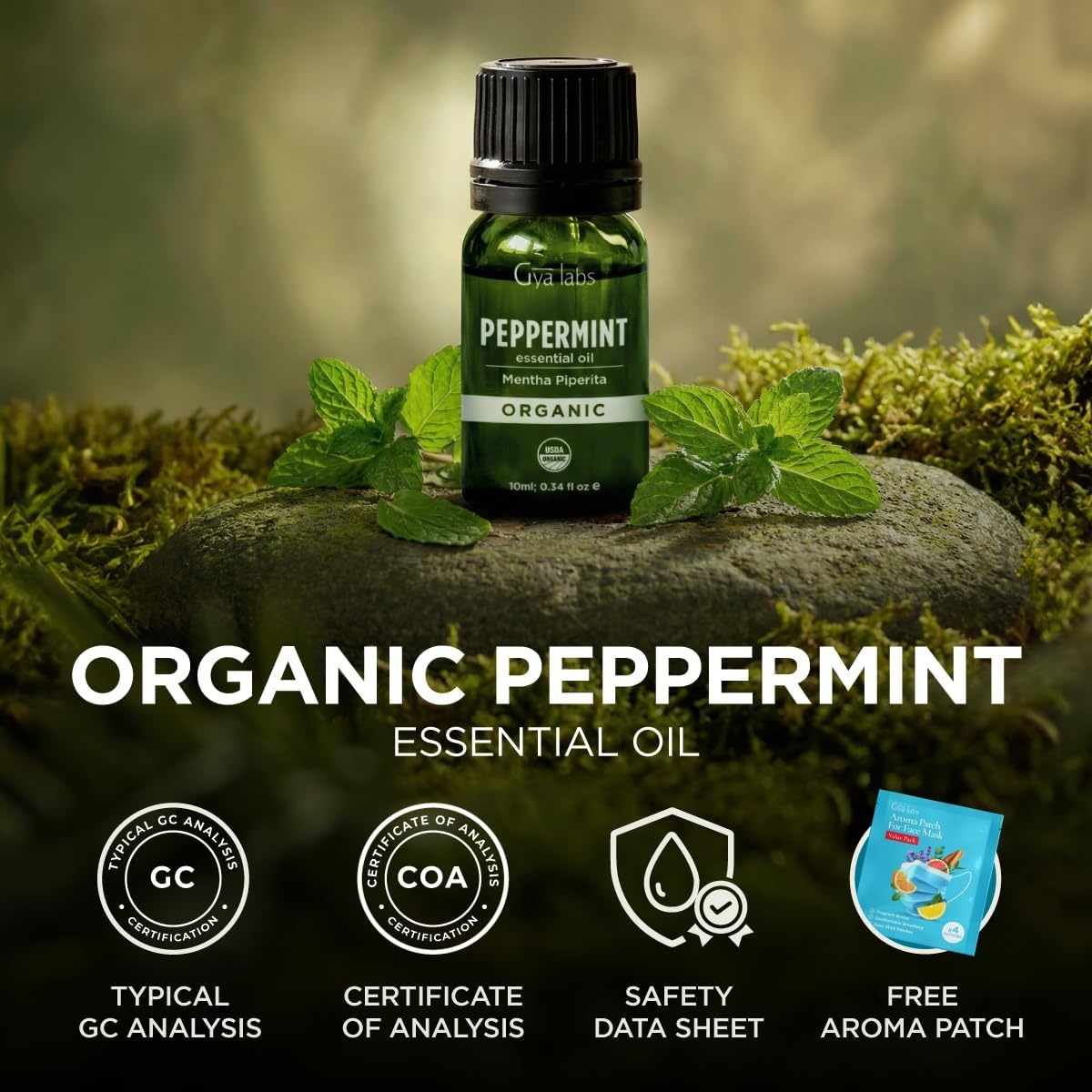 image:imageOrganic Bay Laurel Leaf Essential Oil 034 Fl Oz for Skin and HairPeppermint