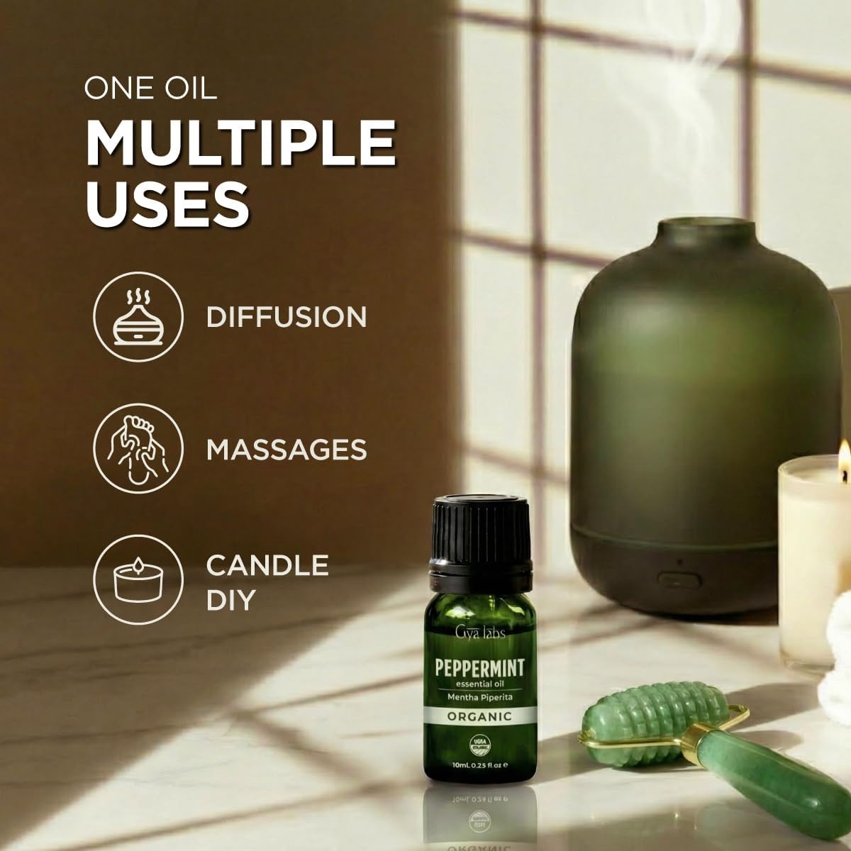 image:imageOrganic Bay Laurel Leaf Essential Oil 034 Fl Oz for Skin and HairPeppermint
