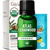 Organic Bay Laurel Leaf Essential Oil 0.34 Fl Oz – for Skin and Hair(Organic Cedarwood)