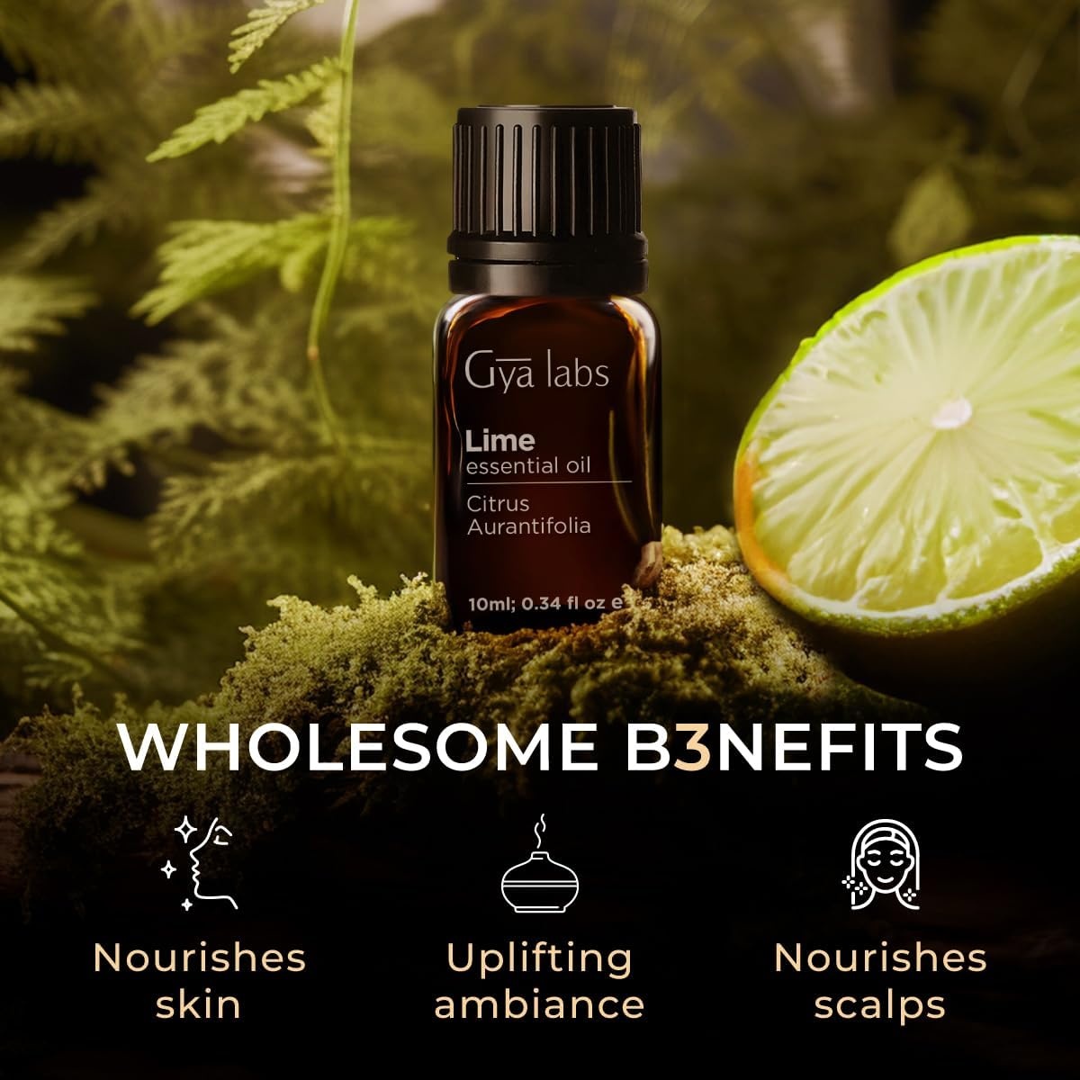 image:imageLime Essential Oil for Diffuser and Candle amp Grapefruit Essential Oil for Diffuser Set Aromatherapy Grade Essential Oils Set 2x10ml Gya Labs