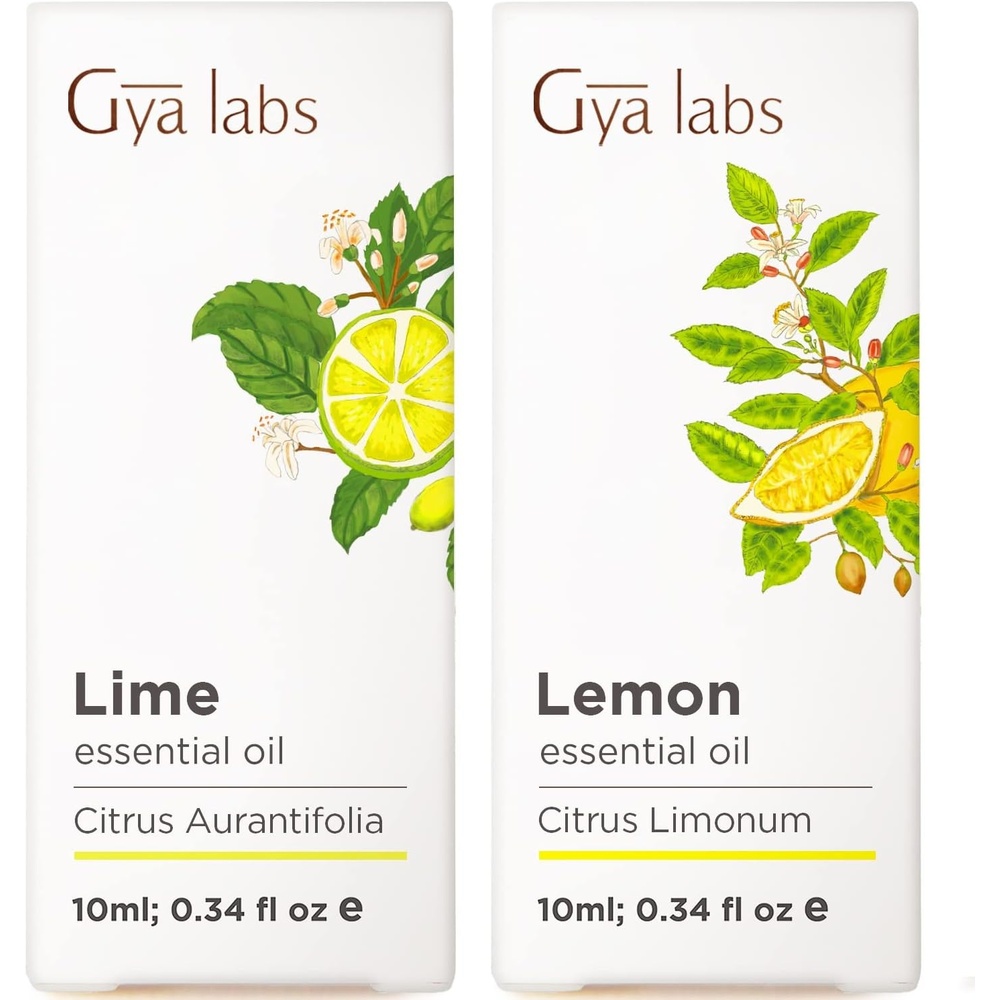 image:imageLime Essential Oil for Diffuser and Candle amp Lemon Essential Oil for Diffuser Set Aromatherapy Grade Essential Oils Set 2x10ml Gya Labs