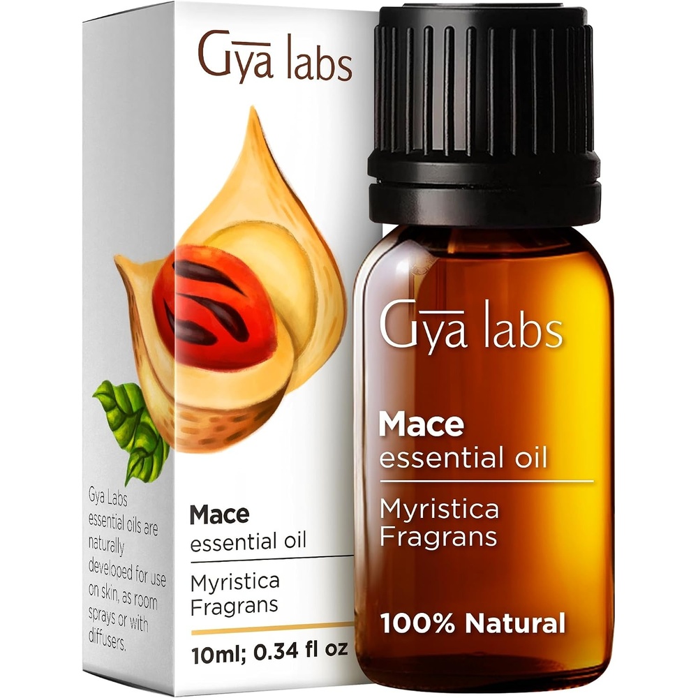 image:imageGya Labs Mace Essential Oil for Skin  034 Fl Oz  100 Natural Mace Oil for Hair Diffuser Massage Candle Making amp DIY  Sweet amp Spicy Scent